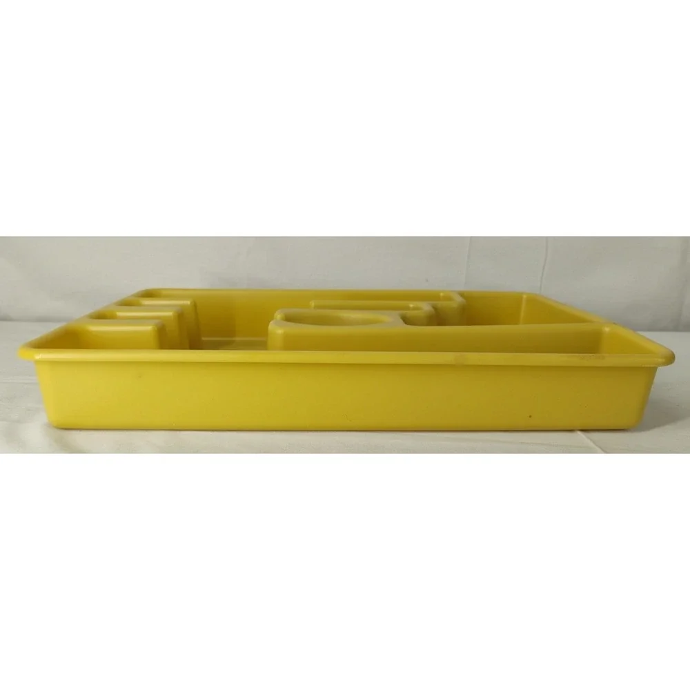 VTG 1970s Rubbermaid Silverware Flatware Utensil Holder Tray 2921 Harvest Yellow